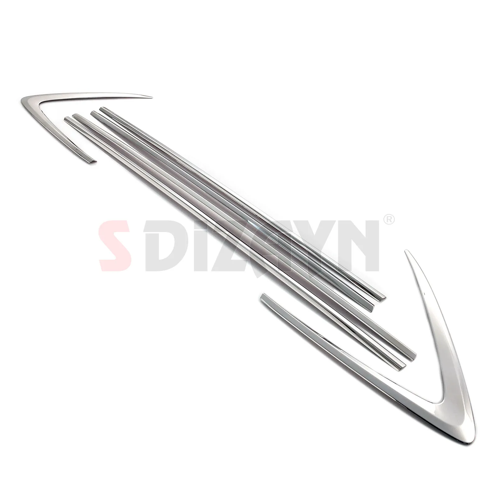 S Dizayn For Opel Corsa F Chrome Window Sill Overlay Cover Trim Stainless Steel 6 Pcs Exterior Car Accessories Parts Auto