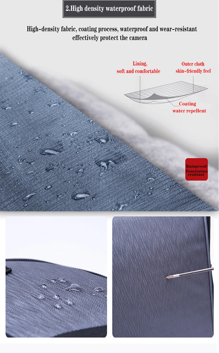 JINNUOLANGRucksack mit großem Fassungsvermögen, Kamerarucksack, wasserdichter Fotorucksack, multifunktionale Reisedrohne, Fotografie, N – Detail 9