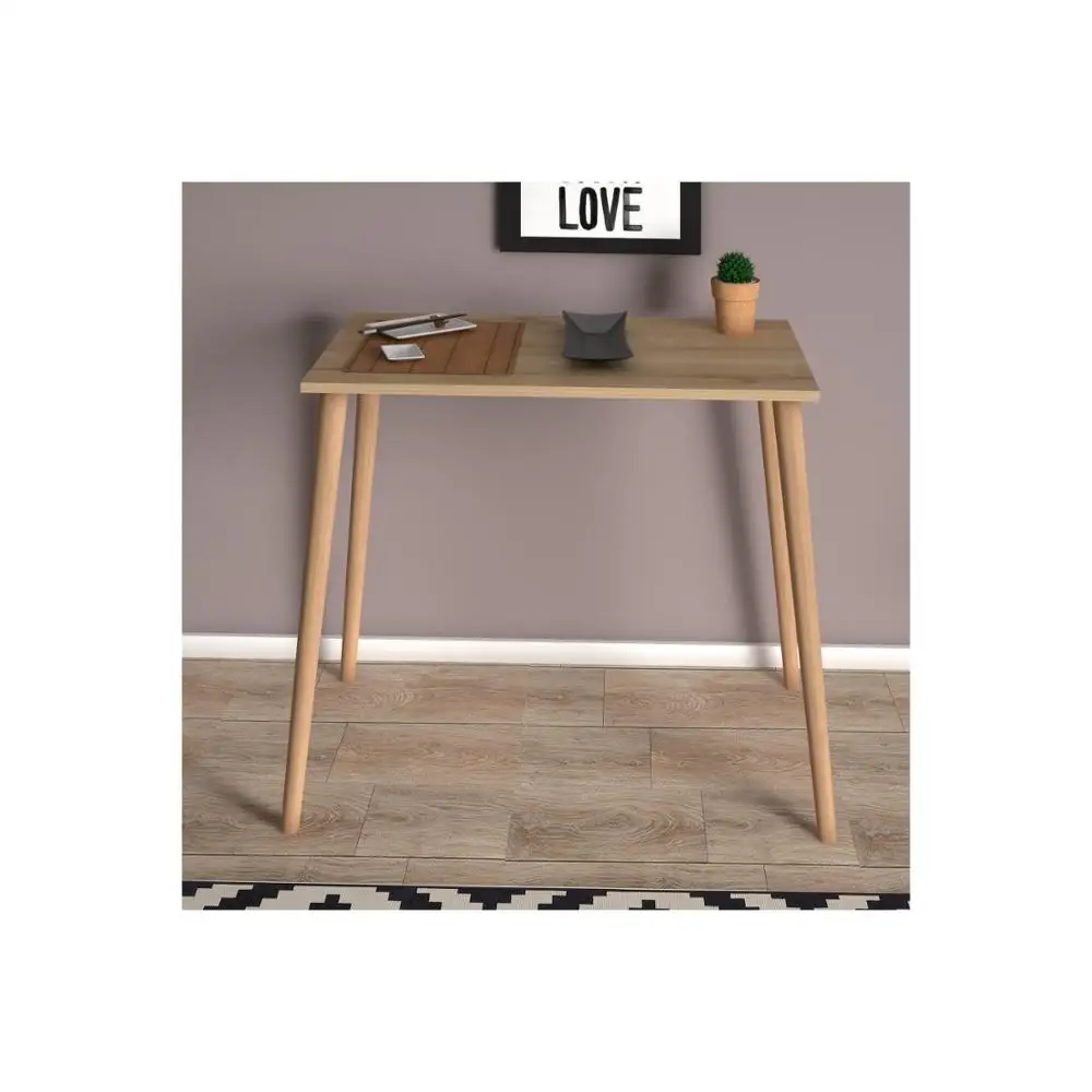 MADE IN TURKEY Dining Table Solid Wood 2 Color Computer Desk Kitchen Table Dining Room Furniture Kitchen Habitdesign Living Room