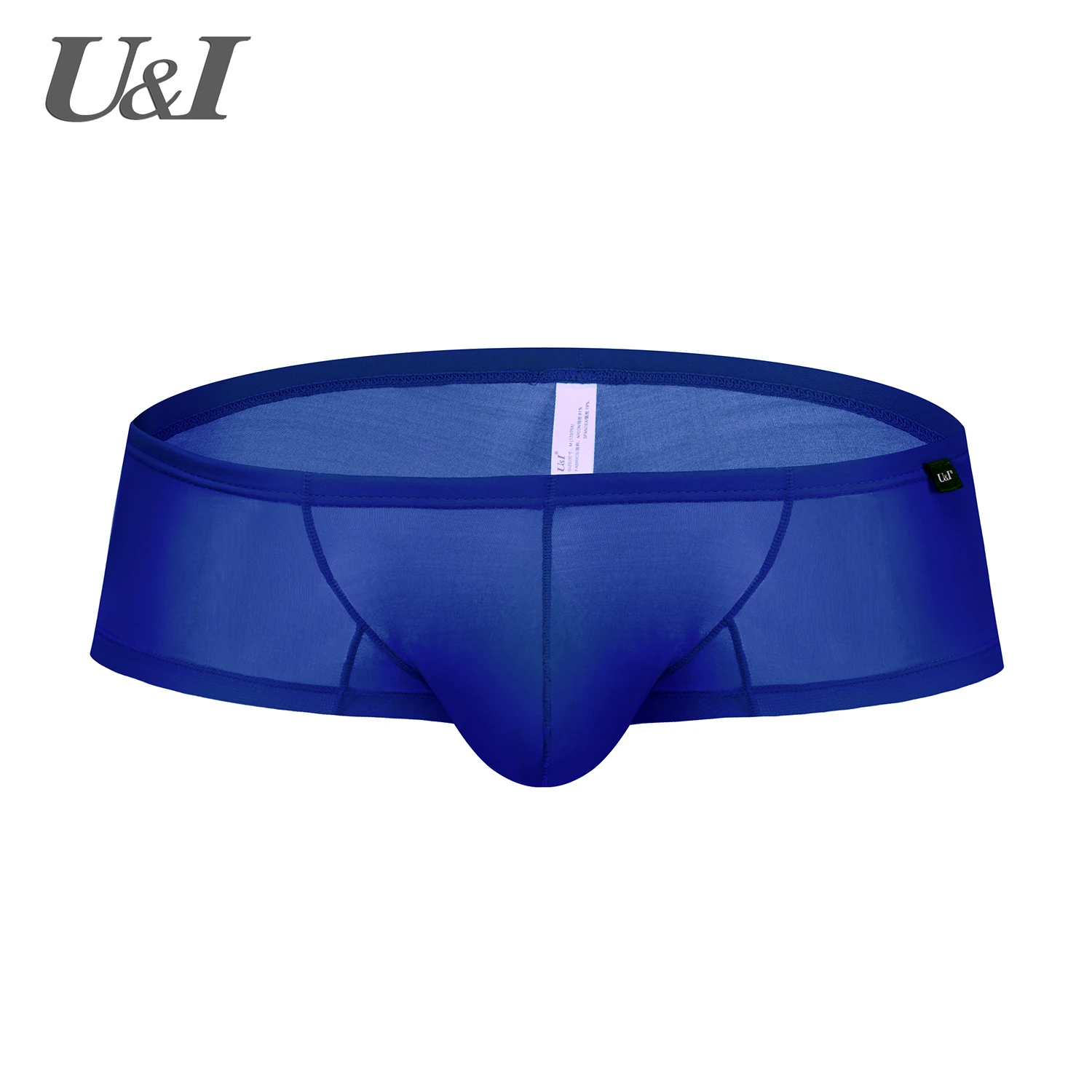 U&I Sexy Boxer Men\'s Ultra-thin Elastic Nylon Personality Boys Ultra-Low Waist Breathable Slim Bump Small Boxer Shorts