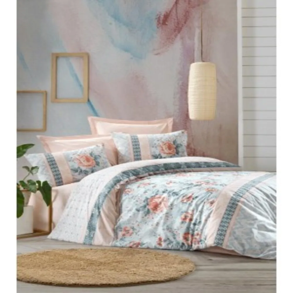 Cotton Box Ranforce Lilly Duvet Cover Set - 100% Cotton Duvet cover: 160x220 Bed sheet: 160x240cm