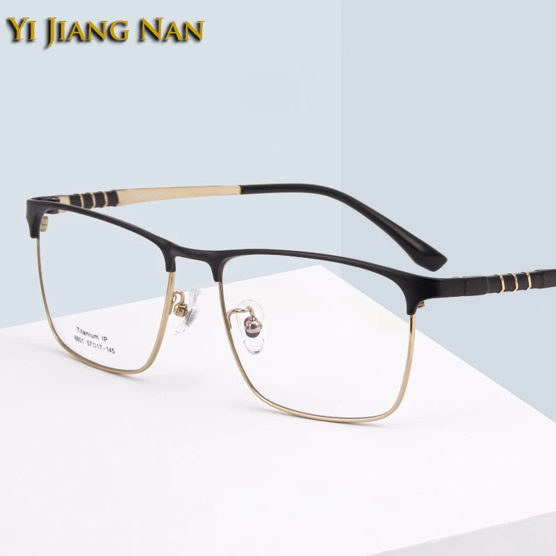 

Men Pure Titanium 13 g Light Weight Optical Eyewear Prescription IP Plated Glasses Frame Flexible Eyeglasses Spectacle For Male