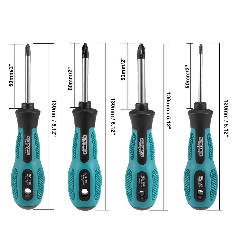 

uxcell 4pcs 3mm 4mm 5mm 6mm Tri-wing Y Tip Screwdriver Set Magnetic Anti-Skid Screwdriver 2" CR-V Shaft Phone Repair Hand Tools