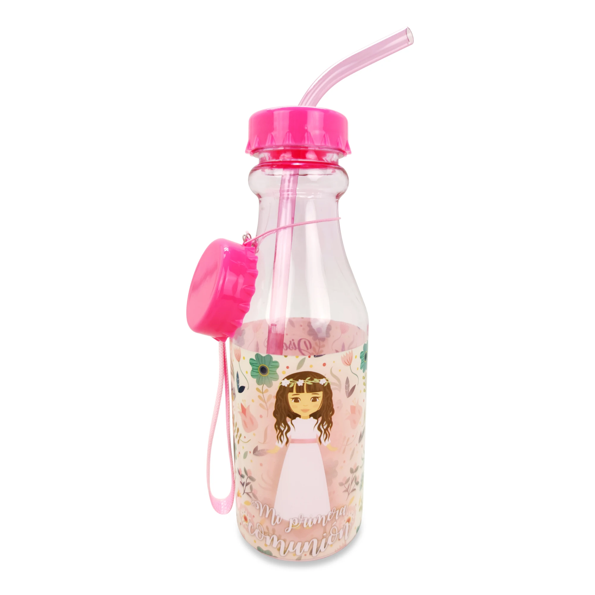 Lot of 20 thermos PVC communion girl bottles 500 ml-details and gifts for weddings, communes, birthdays and baptisms