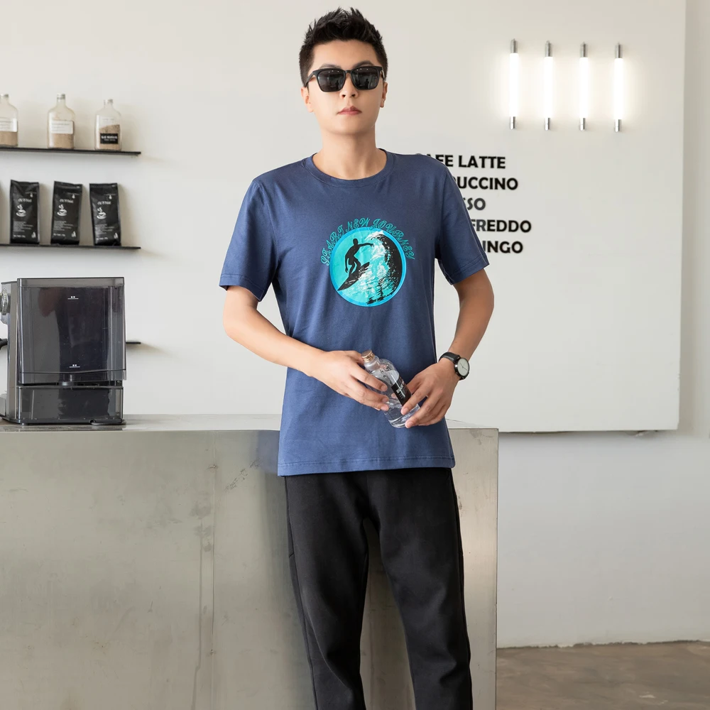 Camiseta de algodón para hombre, ropa cómoda, cómoda