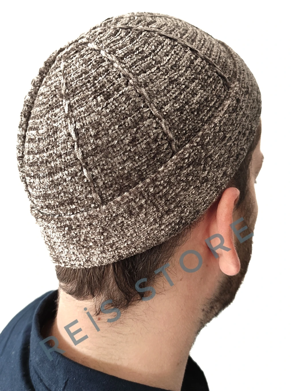 Chapeau de Prière Musulman en Velours Chenille pour Homme, Casquette de Tête Islamique, Solide, Décontracté, Hiver, Vente en Gros, 3 Pièces