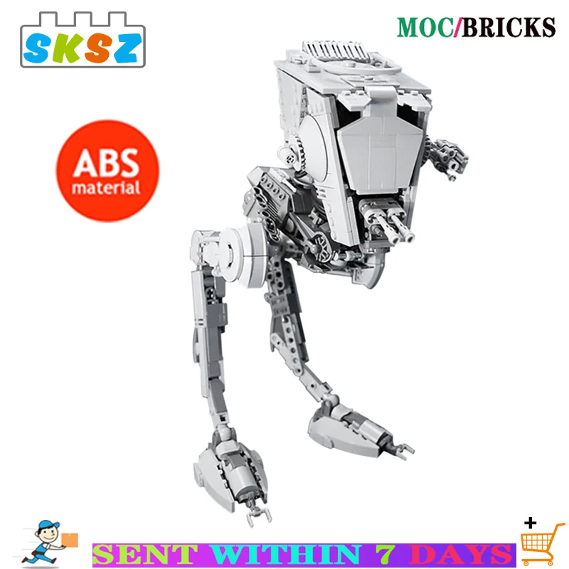 Star Space DIY Bricks AT Set ST Chicken Walker Model Armored Weapon NEW MOC Building Blocks Educational Toys Kids Xmas Gifts