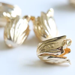DIY Supply-One Piece Premium Gold Plated Brass Finding Cone - Flower 13x10mm (732Z)
