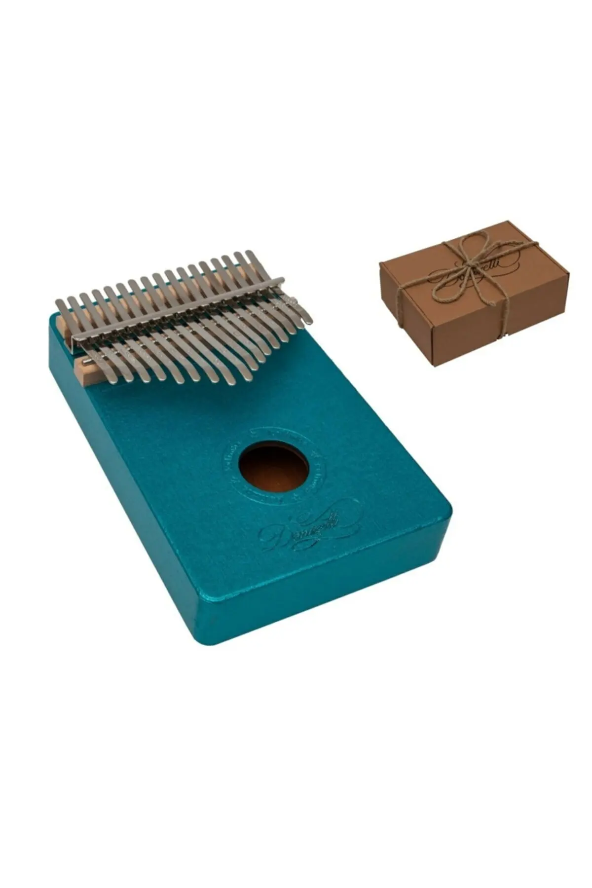 Donizetti Kalimba Full Set - Gift Package- Stand-Finger Protector Laminated Mahogany Wood Body Metal Style: 17 Keys