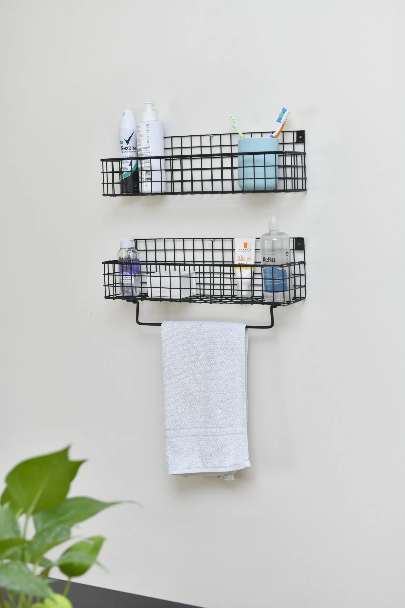 Metall Küche Bad Wand Handtuch Halter Rack 2'li Set Handtuch Rack Wand Montiert Handtuch Rack Bad Schwarz Handtuch Halter WD239