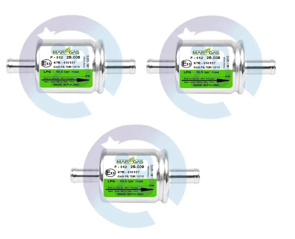 3 Pieces Micro Fiber LPG CNG GPL Filter Replace in every 25,000 km Zenit Digitronic EuropeGas Stag KME Atiker Type