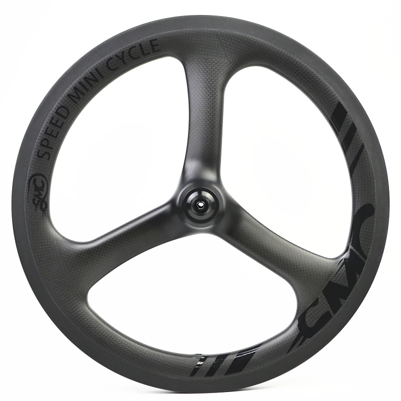 SMC 16 Inch 349 Govan Tri-spokes Carbon Wheel and Rim for Brom Bike / Folding Bike  Internal 6-Speed