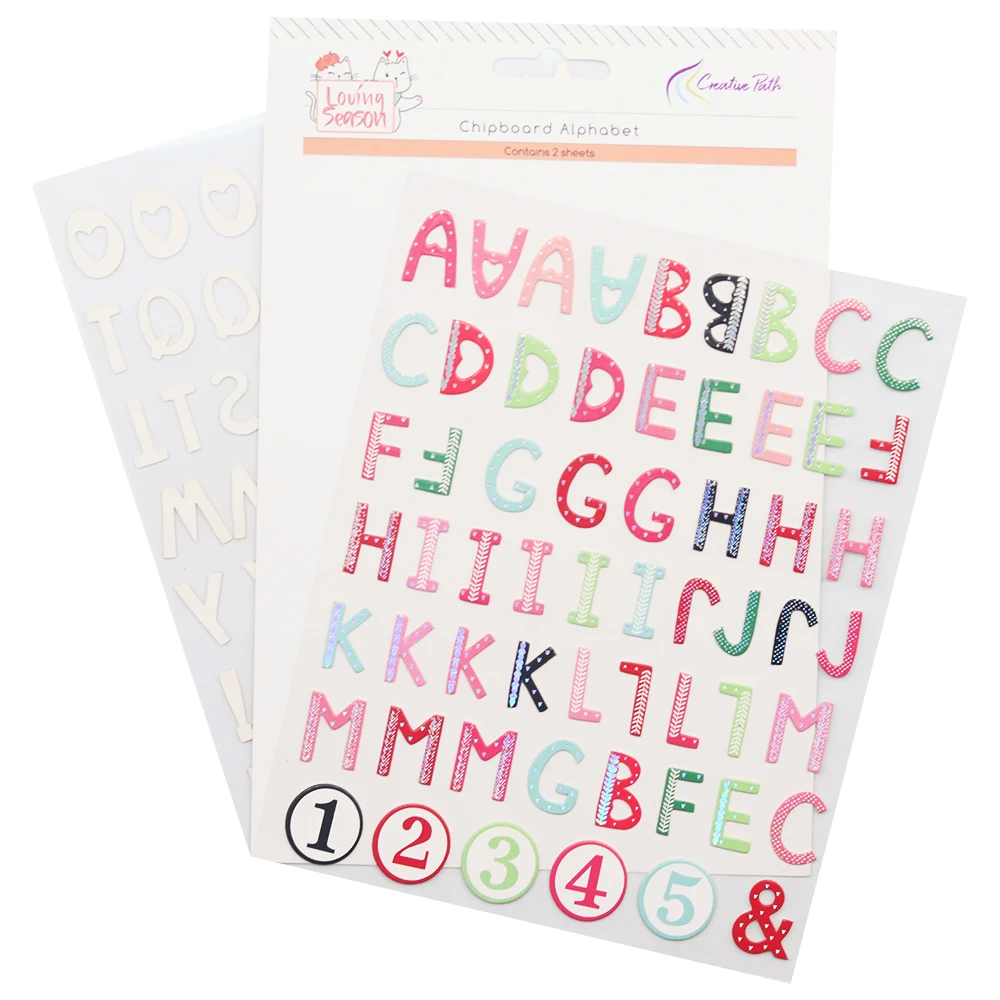 The Creative Path Foil Chipboard Alphabet Stickers Crafts Scrapbooking Cardmaking Journal Self Adhesive Embellishments Deco