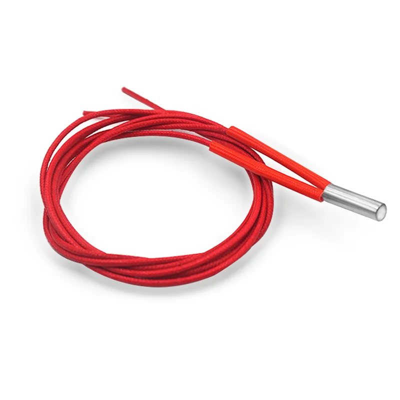 Piezas de impresora 3D, calentador de cartucho, 12V/24V, 40W, 6x20mm, 1m, Cable Reprap para piezas de extrusora MK Mendel Reprap, 12V, 24V, 40W