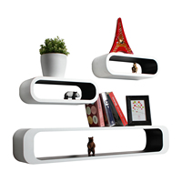 3PCs/Set Decorative Floating Shelves Wall Shelf Rack DIY Crafts for Living Room Study Kitchen Bedroom Wall Decoration Home Decor