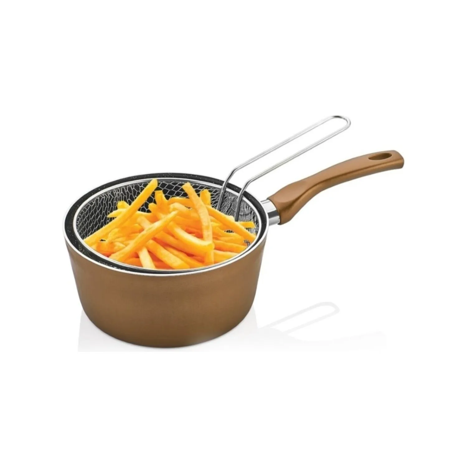 Granite Frying Pot Single Handle 20 cm. Practical frying frying pan kitchen cooking pot