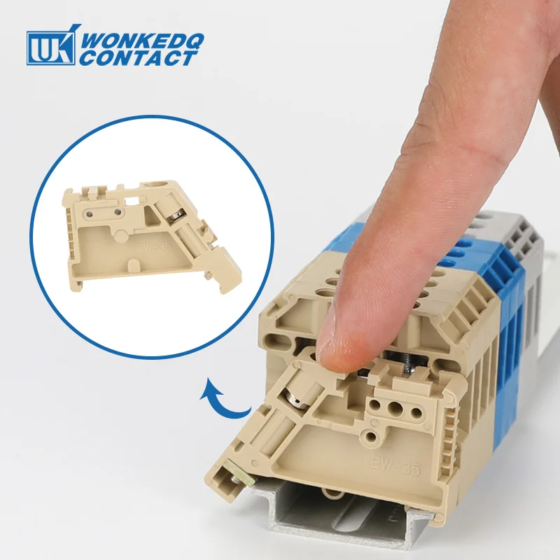 End Bracket Stop For NS35 DIN Rail Terminal Block E/UK E/UK2 EW35 WKF35 249-117 End Clamp For Universal Connector Marker Holder