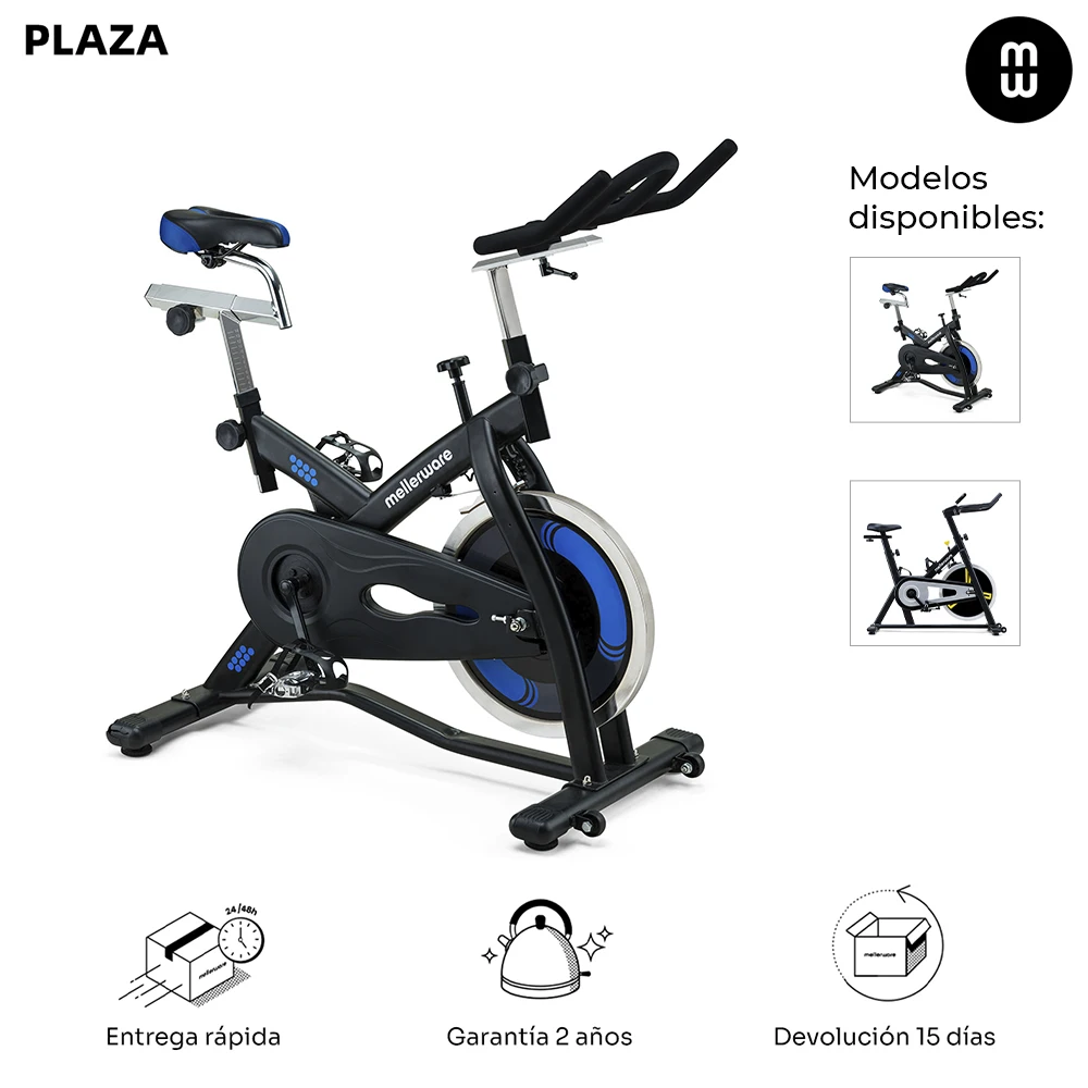 Mellerware-Loopy static bike! 8 levels. Flywheel inertia 16/22kg. Speed. Time. Calories. Distance.