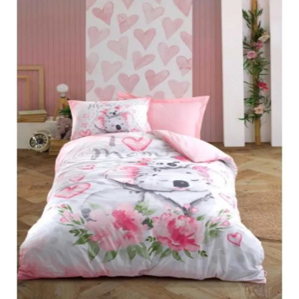 Cotton Box Junior Koala Pink Duvet Cover Set - 100% Cotton Duvet cover: 160x220 Bed sheet: 160x240cm