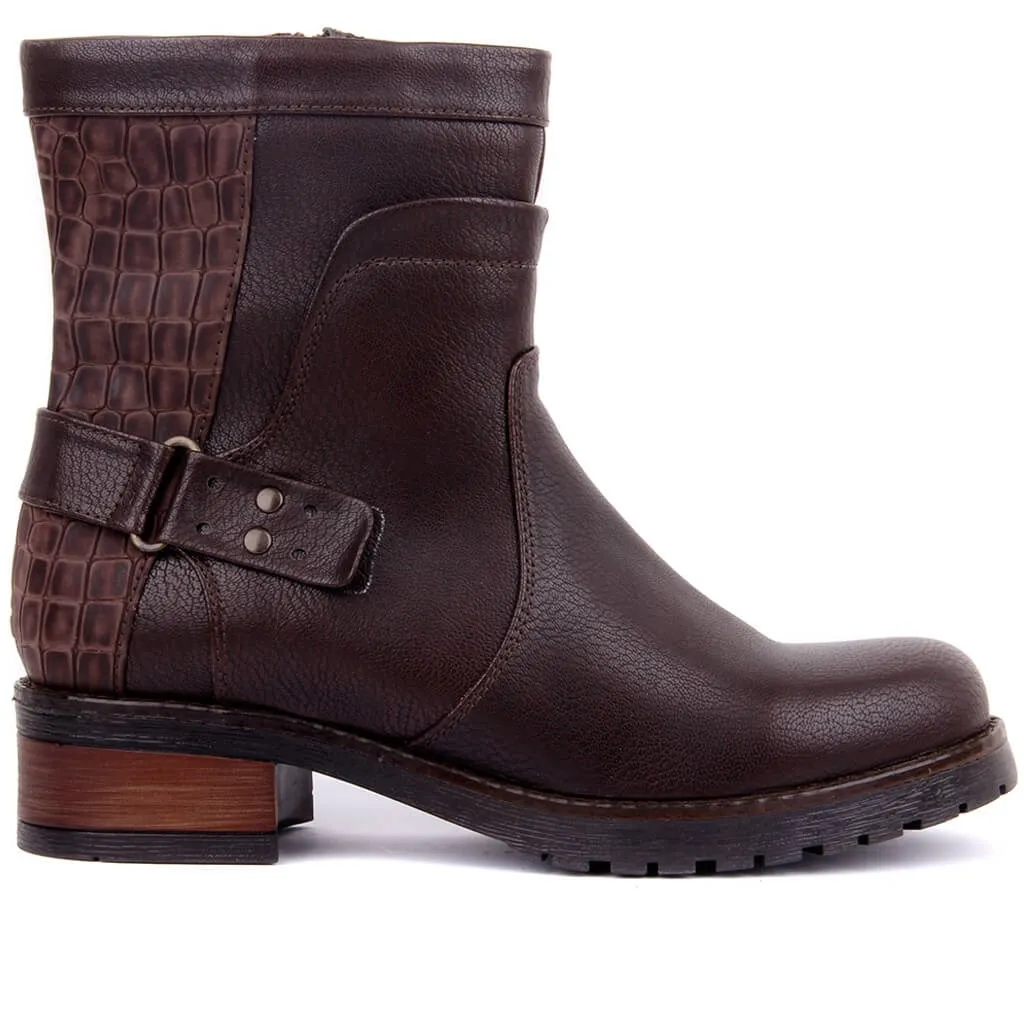 Moxee-botas femininas marrons