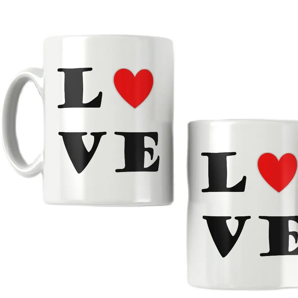 Love Cup White Ceramic Tea Milk Beer Mug Unique Gifts For Valentine's Day