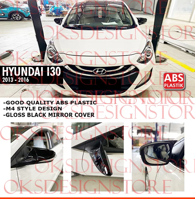 

ForHYUNDAI I30 2013 2016 MIRROR COVER GLOSS BLACK easy assembly special Part sline