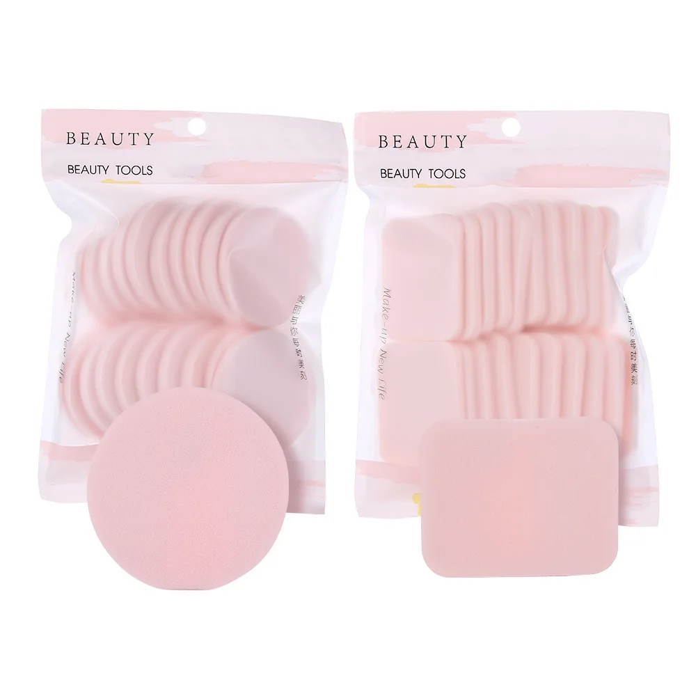 20pcs/pack Makeup Face Foundation Concealer Cream Powder Blend Smearing Smooth Beauty Cosmetic Make Up Sponge Puff