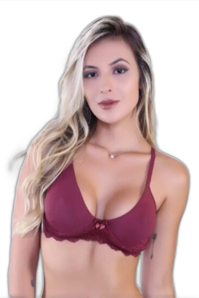 Bra With Aro and Without Bojo-Lace-Adjustable Strand-Intimate Fashion-Sutia-Soutien