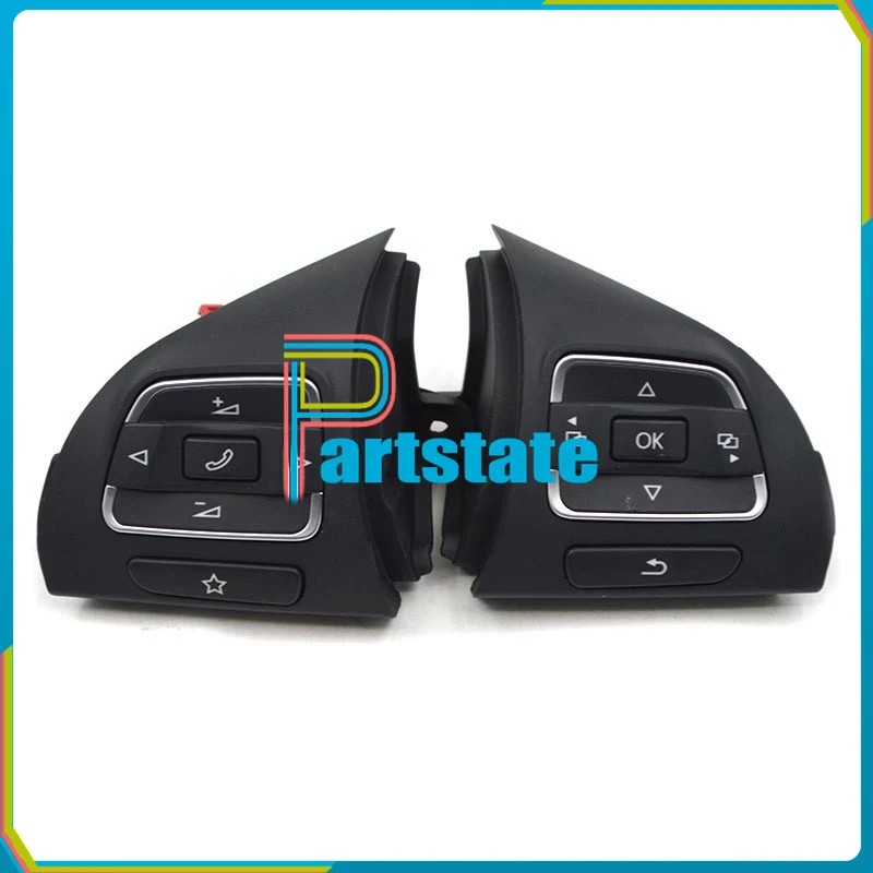 1pair Brand NEW Left and Right Side MF Steering Wheel Control Button 5C0-959-537-A 5C0959537A Fits For VW Jetta Golf MK6 MKVI