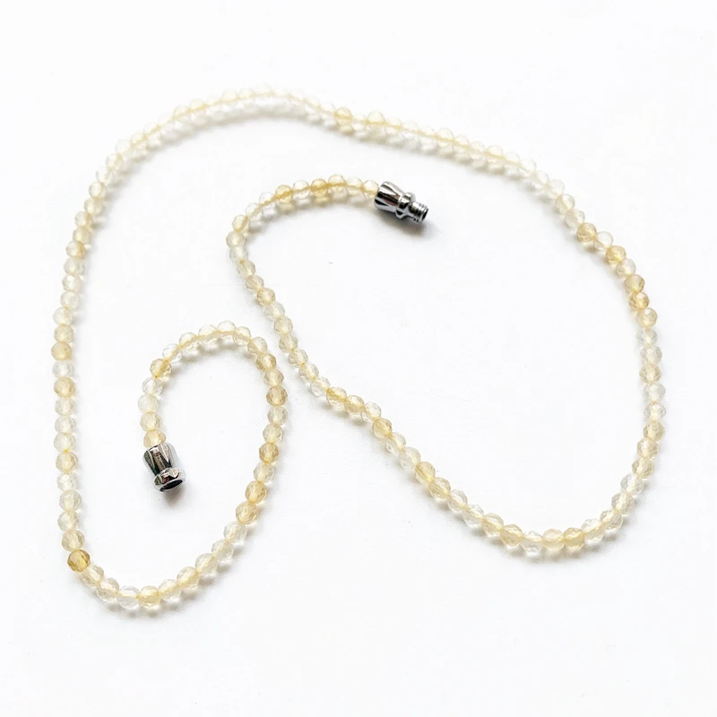 Natural Citrine Choker Necklace Elegant Citrine Stone Faceted Crystal Collar Clavicle Chain Necklace Women Jewelry Yellow Quartz