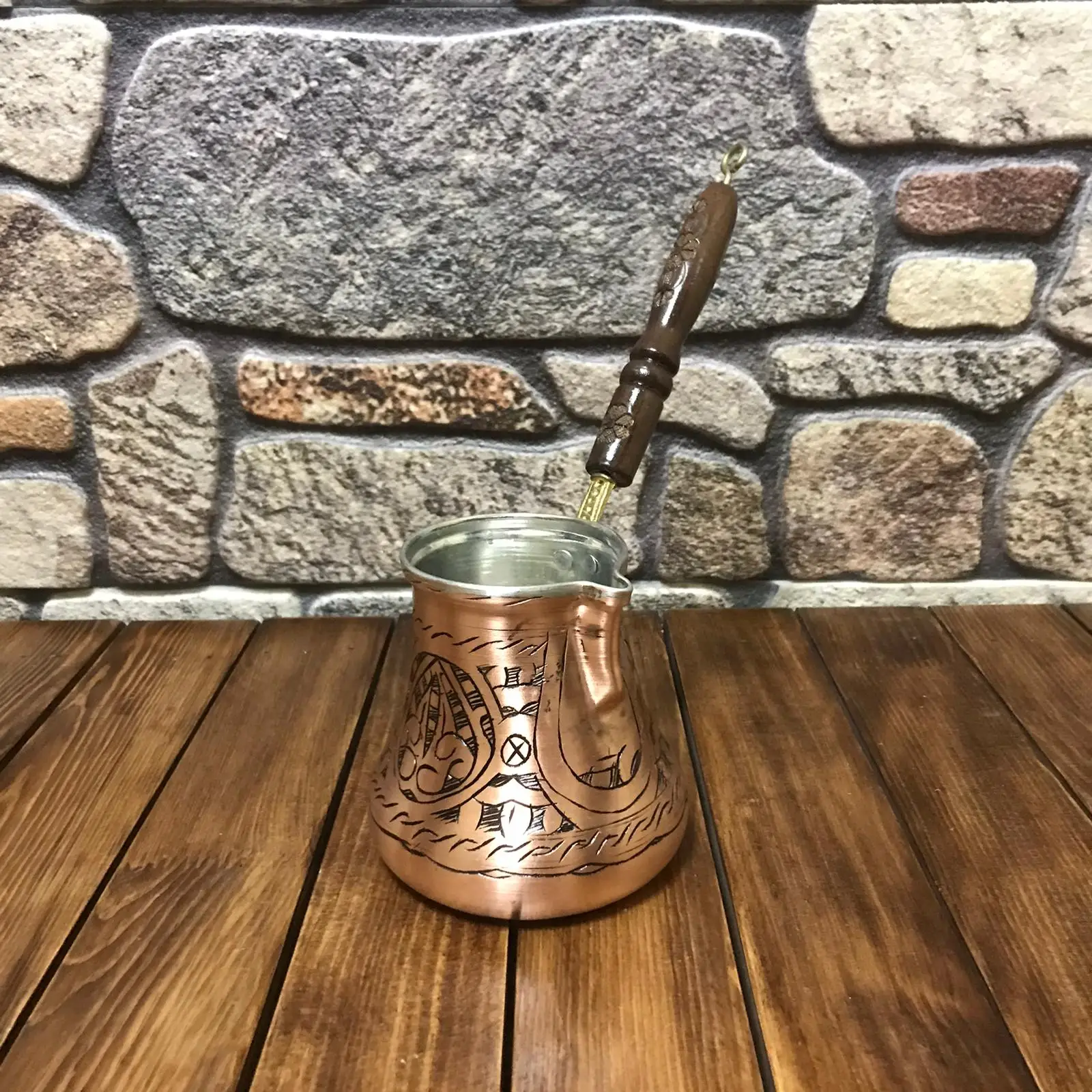 XXL Size Hand Hammered Pure 100% Copper Turkish Coffee Pot