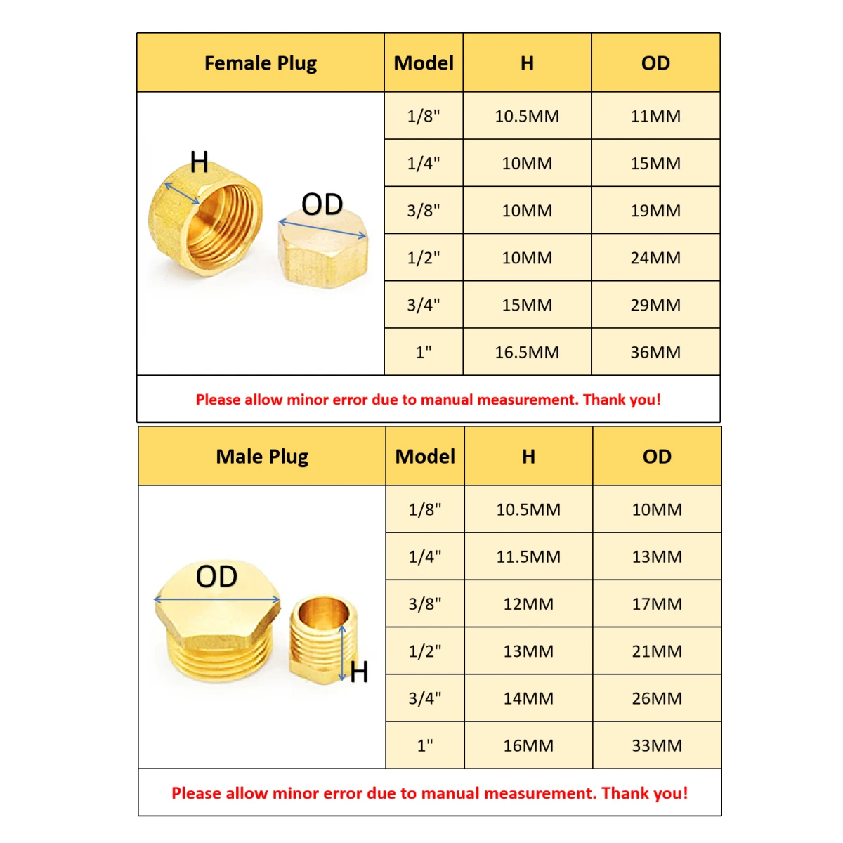 Rosca macho/hembra BSP de 1/8 \