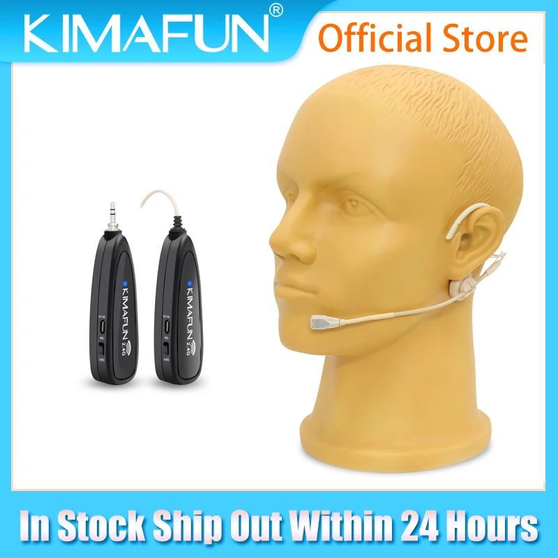 

KIMAFUN KM-G160 2.4G Wireless Headset Microphone Skin Color Lightweight Mic for Stage Singing,Meeting,Hosting,Stage Performance