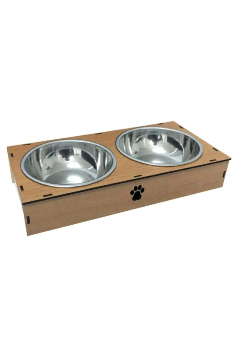 Pet Food and Water Stand with Double Steel Container