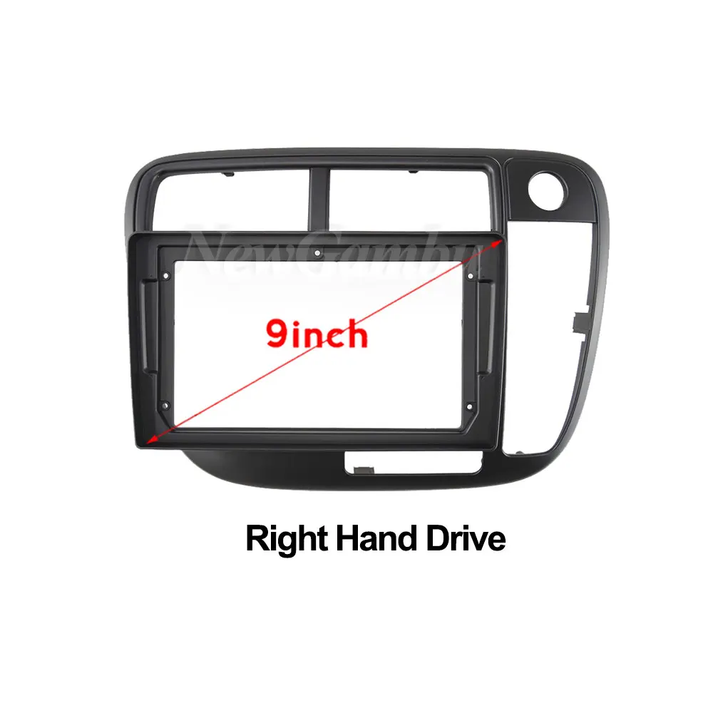 Double 2 Din 9 Inch Car Fascia Frame for HONDA CIVIC EK3/EK4/EK9 19981999 2000 Frame GPS Android Mount Kit Trim Panel Dash Bezel