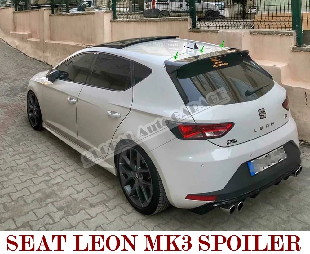 Voor Seat Leon Mk3 2012-2020 Spoiler Auto Accessoire Universal Spoilers Auto Voor Auto Styling Diffüser Flappen Splitter Zwart