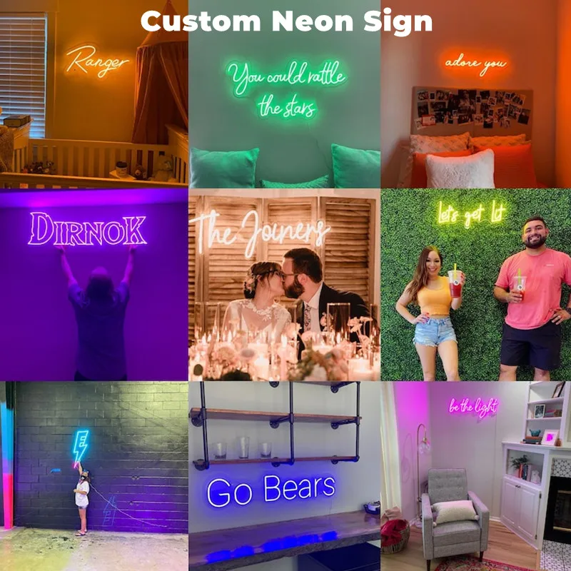 Custom Neon Sign Light LED Light Sign Party Event Decor Indoor Room Wall Hanging Decoration, pls contact seller before ordering