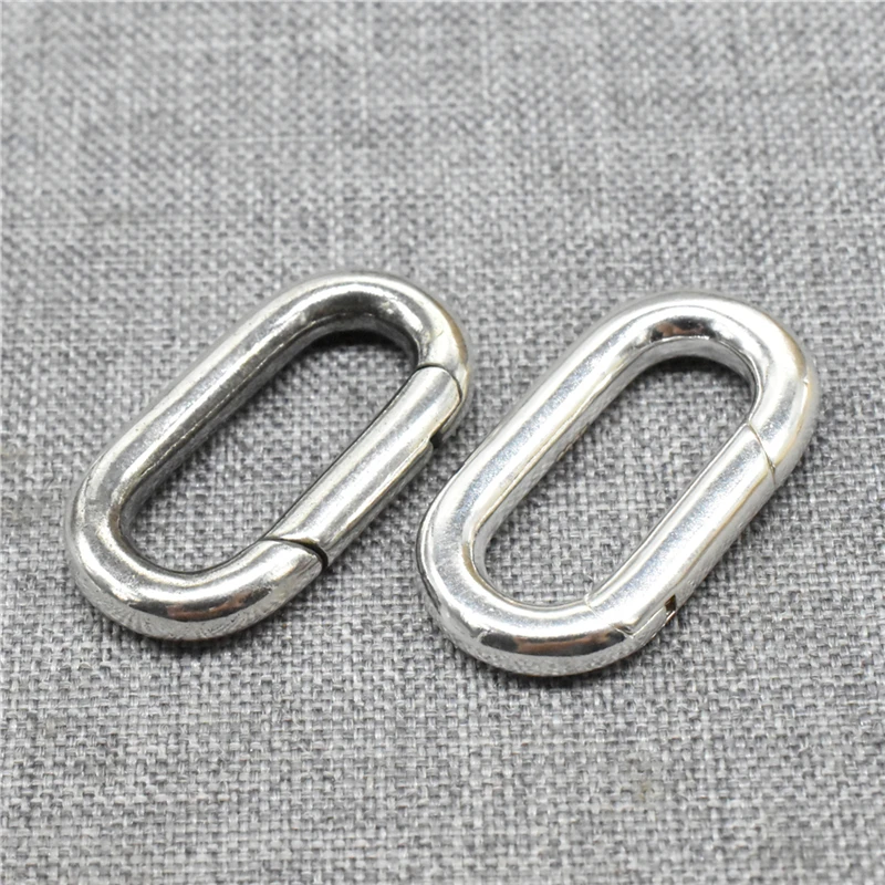 925 Sterling Silver Oval Clasp Lobster Clasp Connector for Bracelet Necklace