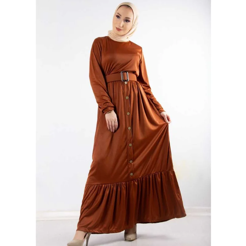 Vestidos largos para mujer, accesorio musulmán con botones, ropa turca para mujer, ropa de otoño, 3abaya, Tagine marroquí, ropa europea, 2021