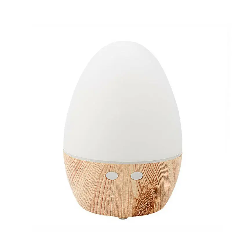 Aromatherapy essential oil diffuser, electric mode charging humidifier VIA oval LED USB CABLE changes Light 7 colors, capacity 160ML, automatic shutdown when water is over