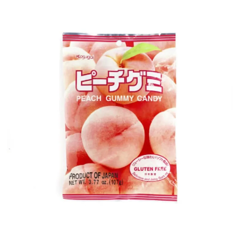 Caramelo gomoso de  japonesa Sabor melocotón Kasugai 107G*2 unidades