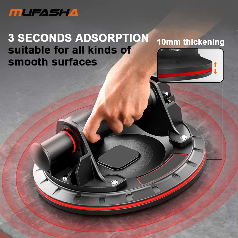 MUFASHA Tile Suction Cup 200mm Diameter Glass Desktop Sucker From 50 to 135KG Tile Suction Cup