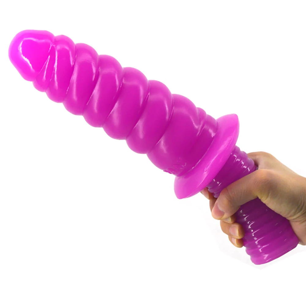 Pénis Éldouble pénétration pour femme, glace à vis en spirale, gode dague, mastjaune, jouets sexuels pour adultes, chatte et anal, 29x5.5cm