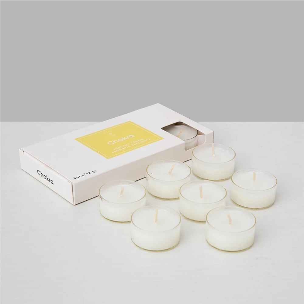 

8 Pcs Circle Candle Set Tealight Limon Natural Perfume Candles Scented Candles Home Decoration Products