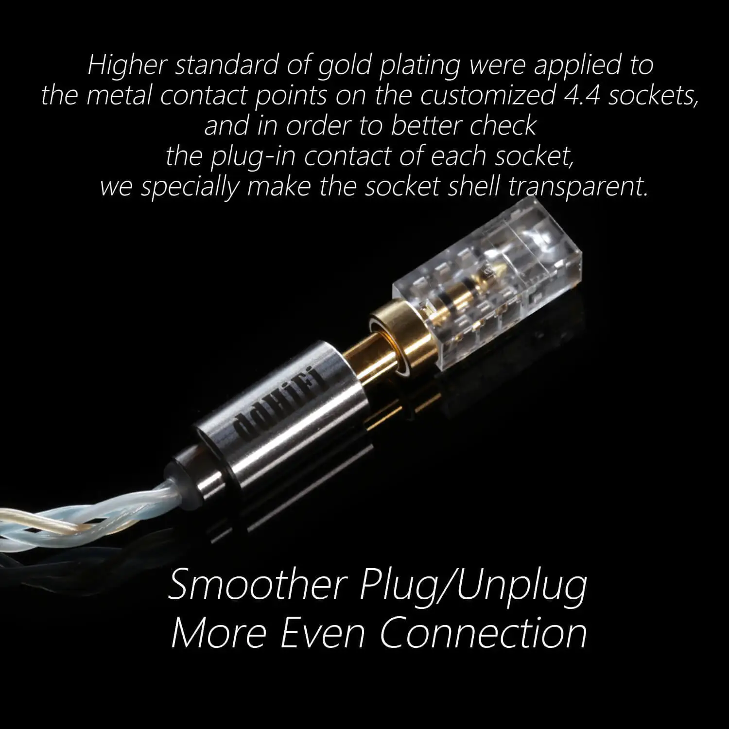 DD HiFi DJ44B/DJ44C Mark II 4,4mm Weibliche zu 2.5/3,5 Männlichen Kopfhörer Adapter Mit Gold-überzogene Kupfer Buchse – Detail 2