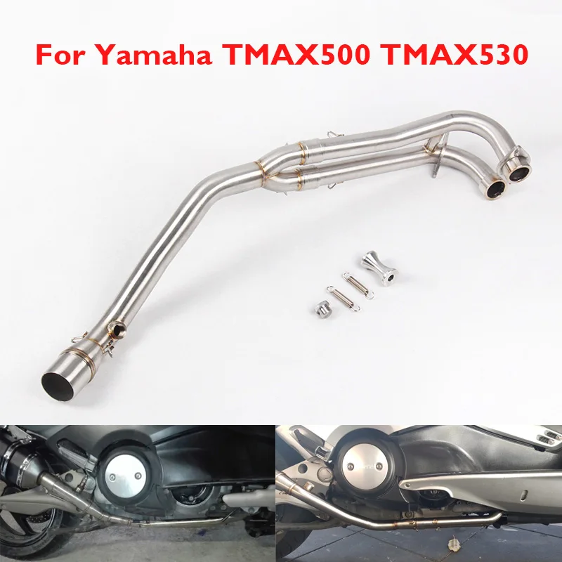 

Motorcycle Slip on 51mm Exhaust Pipe System Front Header Link Tube Modified Link Pipe for Yamaha TMAX500 TMAX530