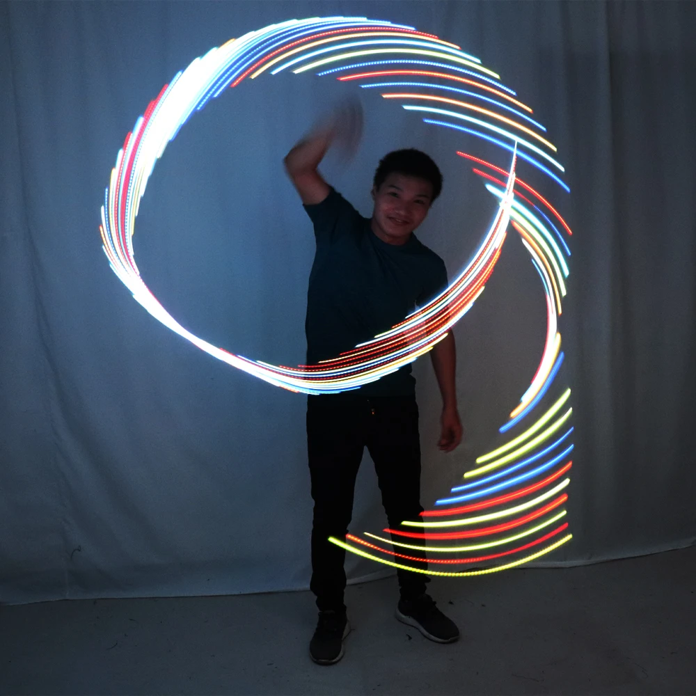Wstążka do gimnastyki rytmicznej LED Kolorowe świecące wstążki gimnastyczne Taniec Rgb Glow Led Poi Wstążka do rekwizytów do tańca brzucha