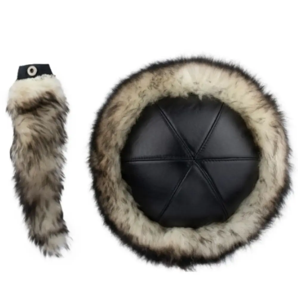 Round Warm Sheepskin Shearlin Leather Hat Sheepskin Hat Turkish Hat Anatolian Hat % Original lamb leather hat fur hat