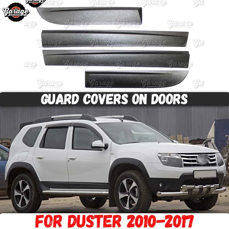 

Guard covers on doors for Renault / Dacia Duster 2010-2017 ABS plastic accessories protective plate scratches car styling tuning