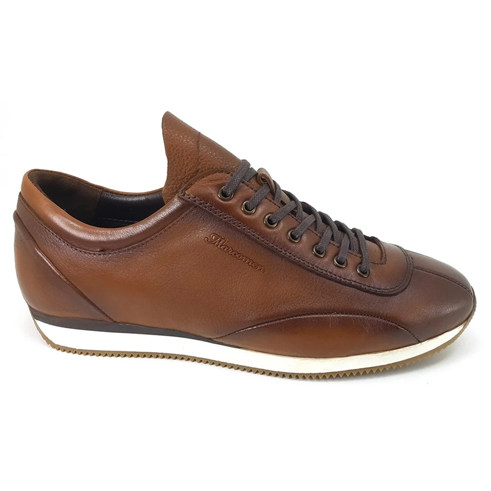 Marcomen Genuine Leather Tan Male Casual Shoes 06682